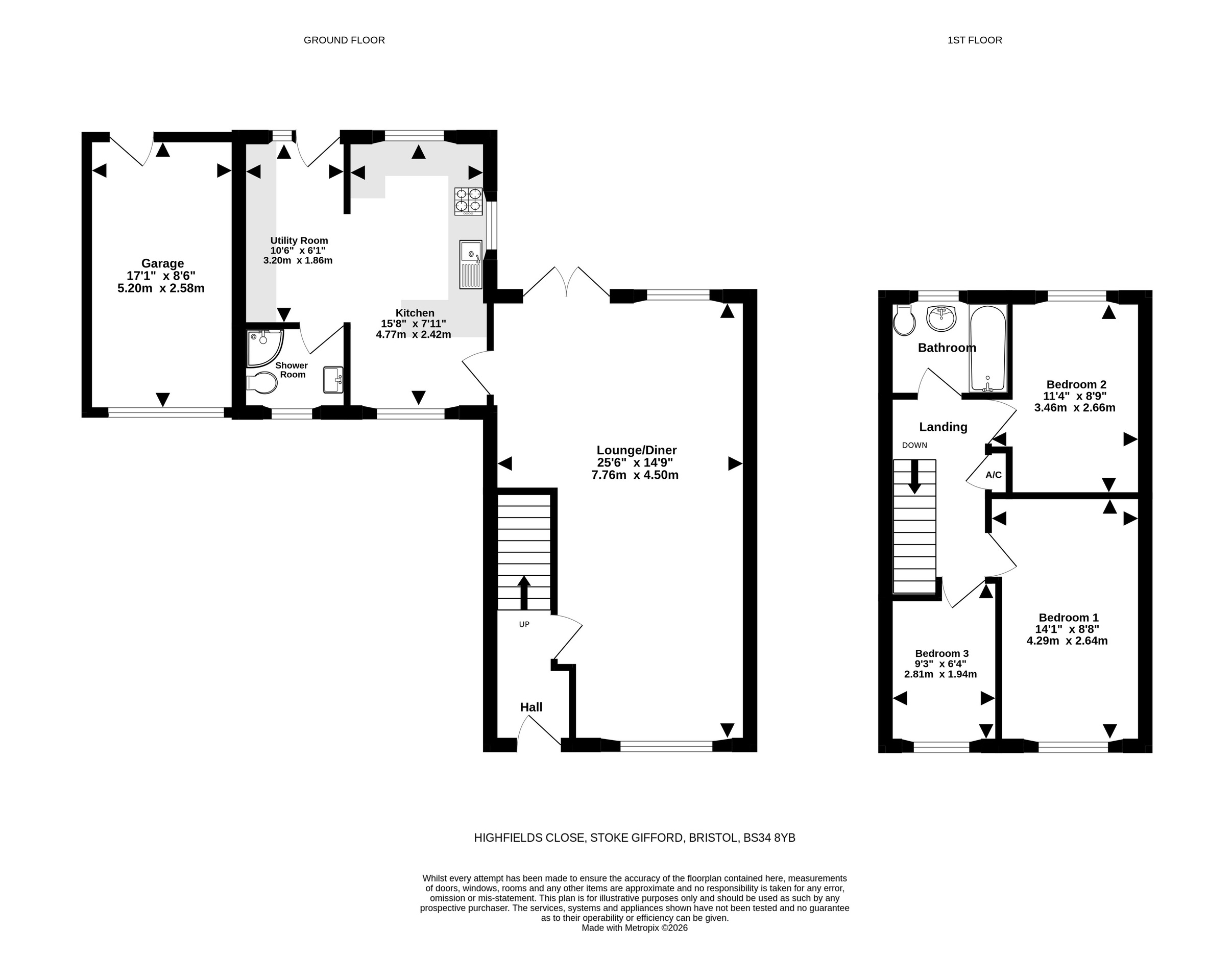 32 Highfields Close, Bristol floorplan