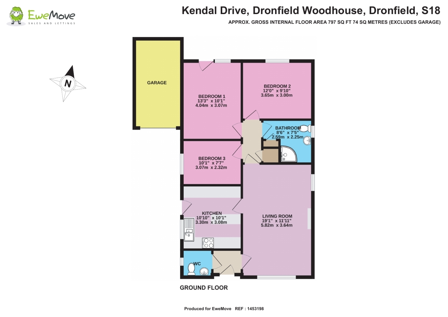 12, Kendal Drive, Dronfield floorplan