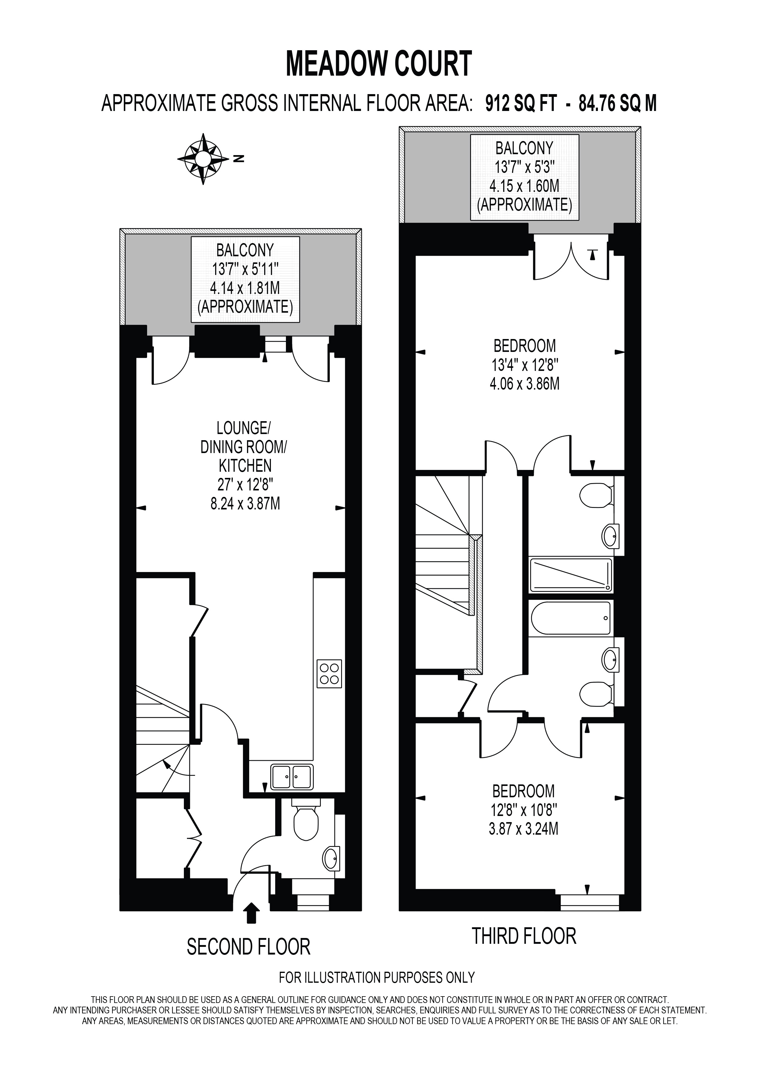 Flat 71 Meadow Court 14, Booth Road, London floorplan
