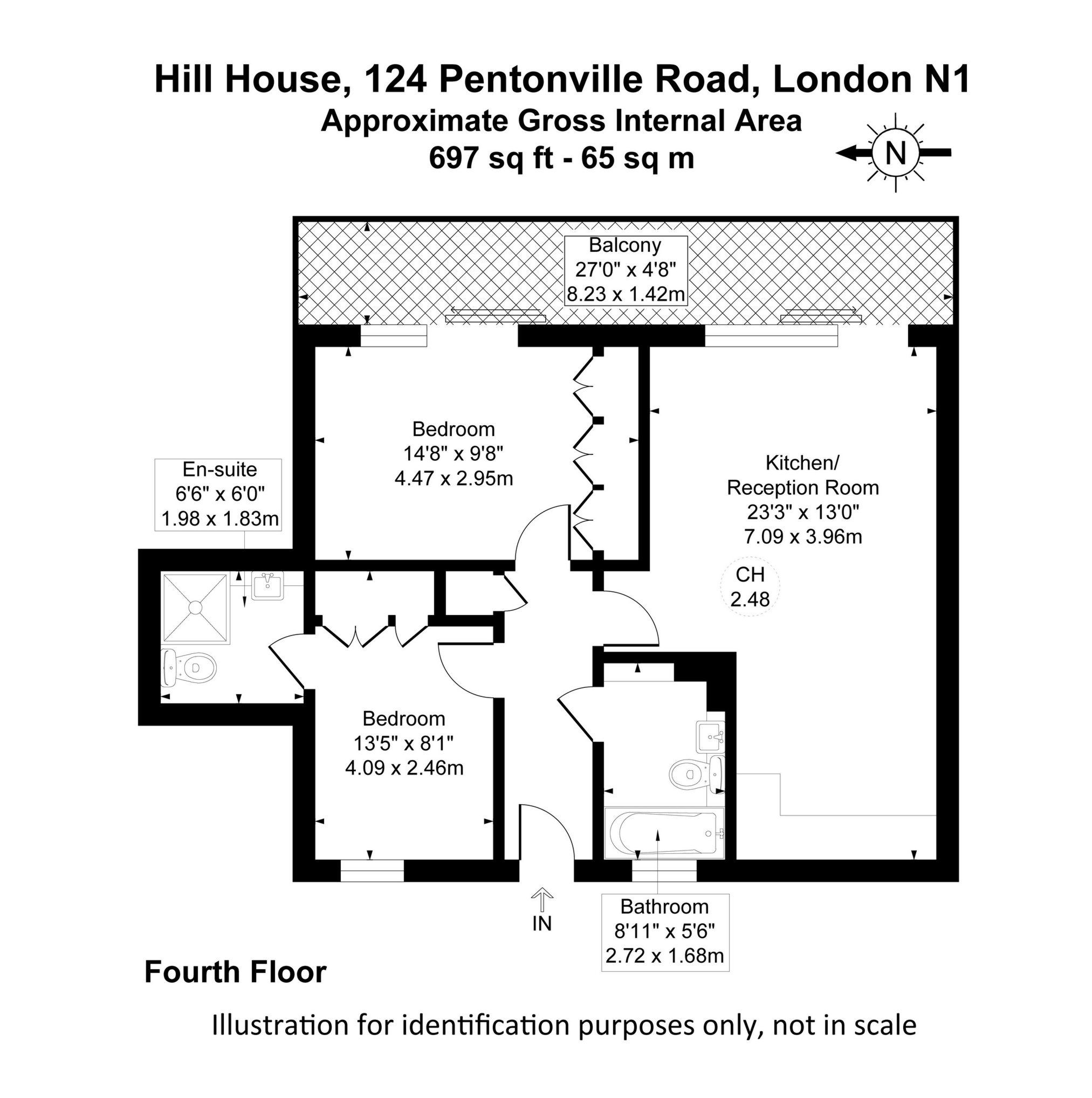 27 Hill House Apartments 124, Pentonville Road, London floorplan