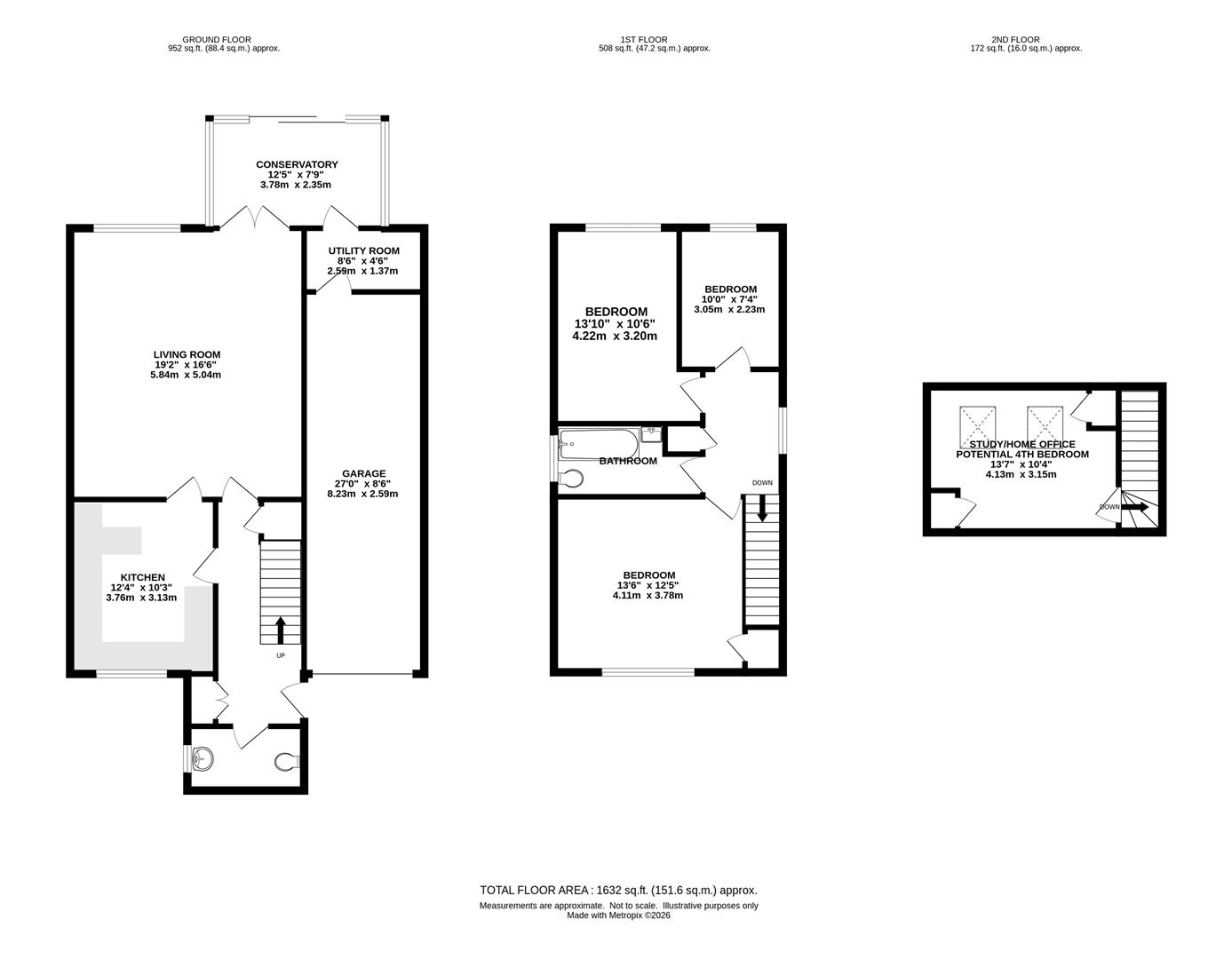 15, Luthers Close, Brentwood floorplan