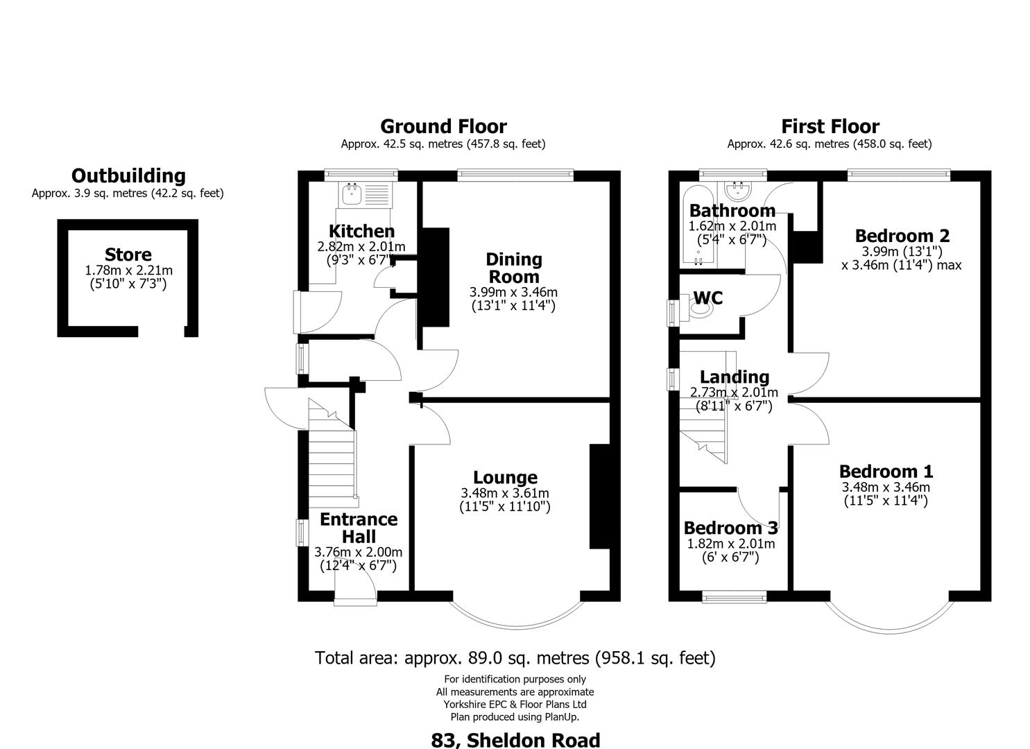 83, Sheldon Road, Sheffield floorplan