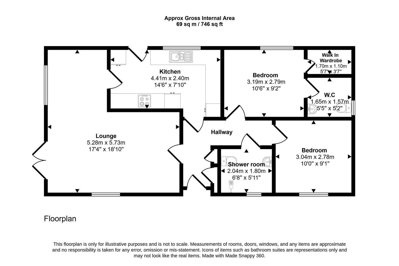 43 Westover Park, West Street, Whitland floorplan