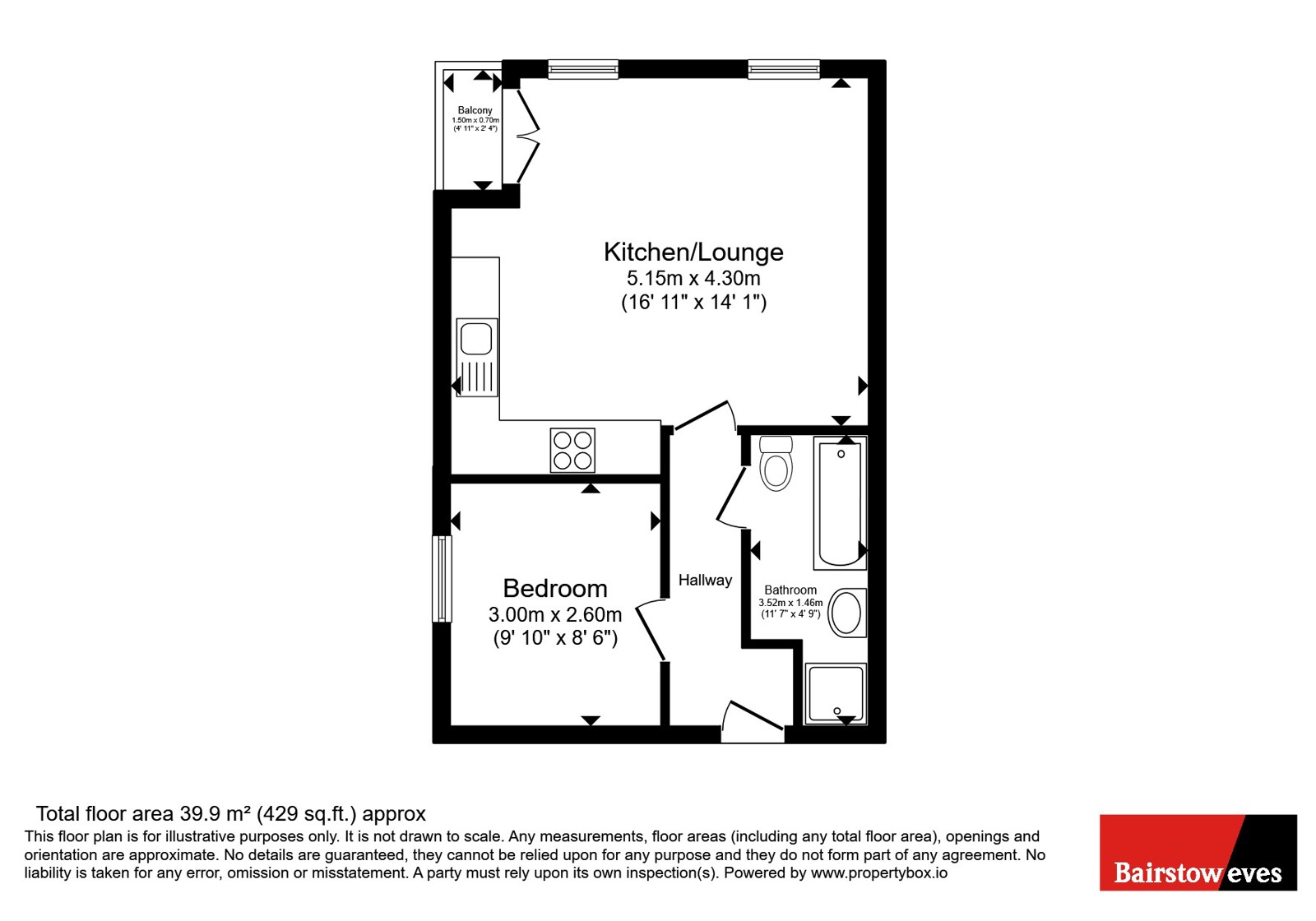 Flat 4 Pedlers Apartments 1c,, Hewison Street, London floorplan