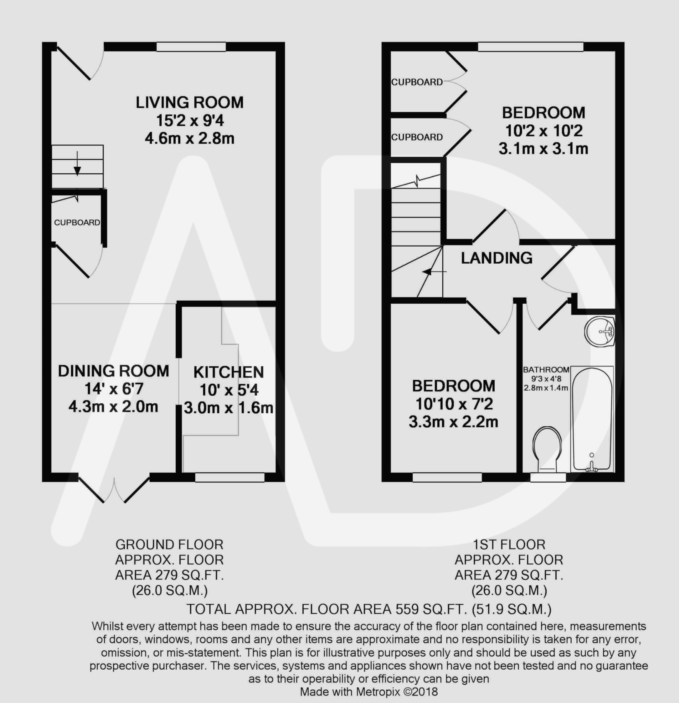 2 Bedrooms End terrace house to rent in Ladywood Road, Hertford SG14