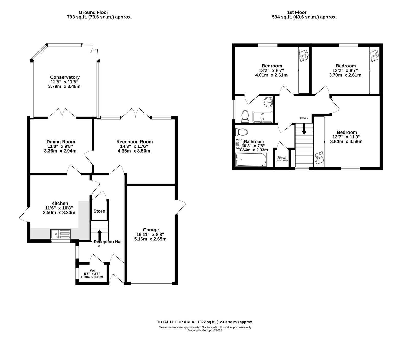 14, Miles Grove, Dudley floorplan