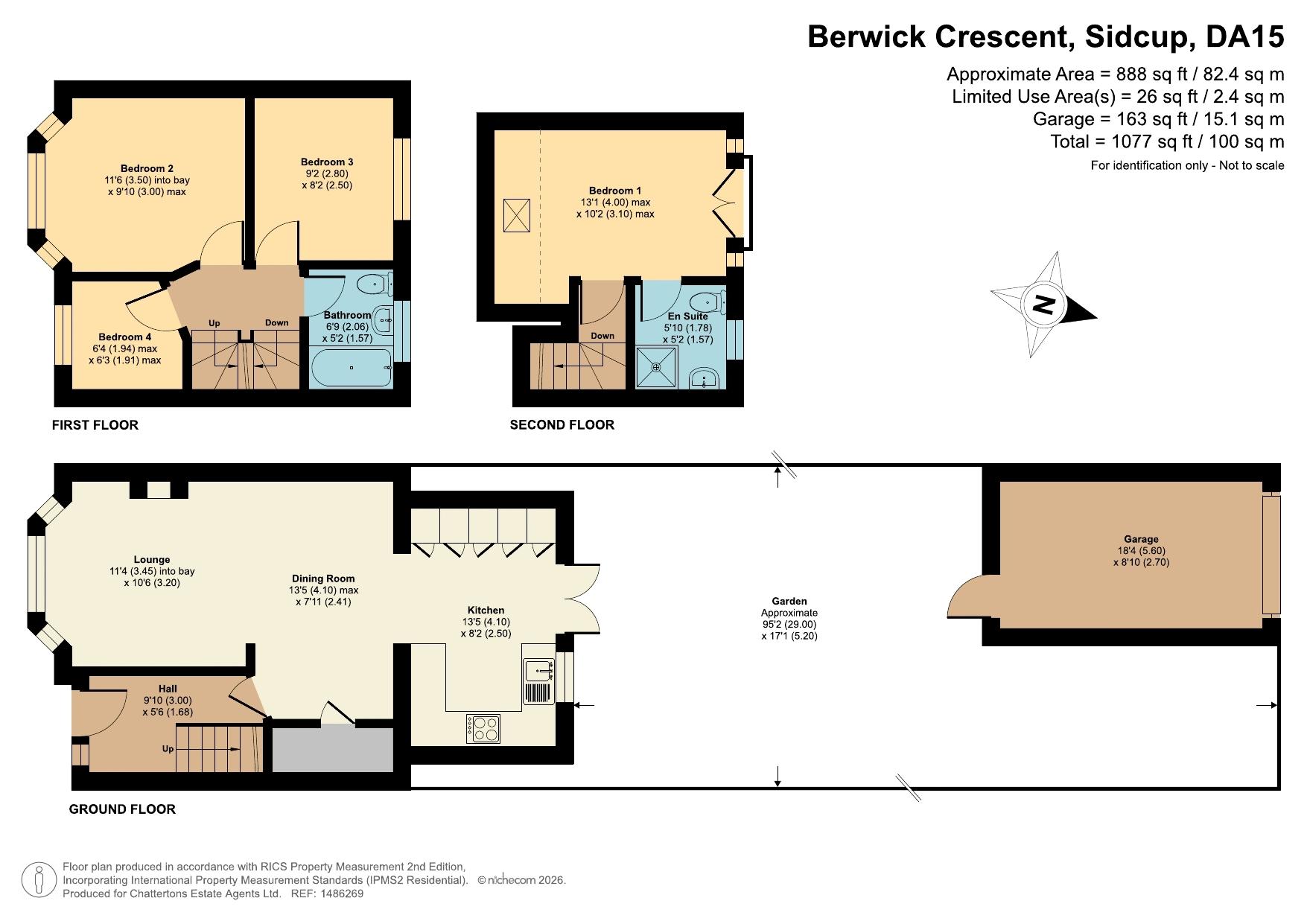 98, Berwick Crescent, Sidcup floorplan