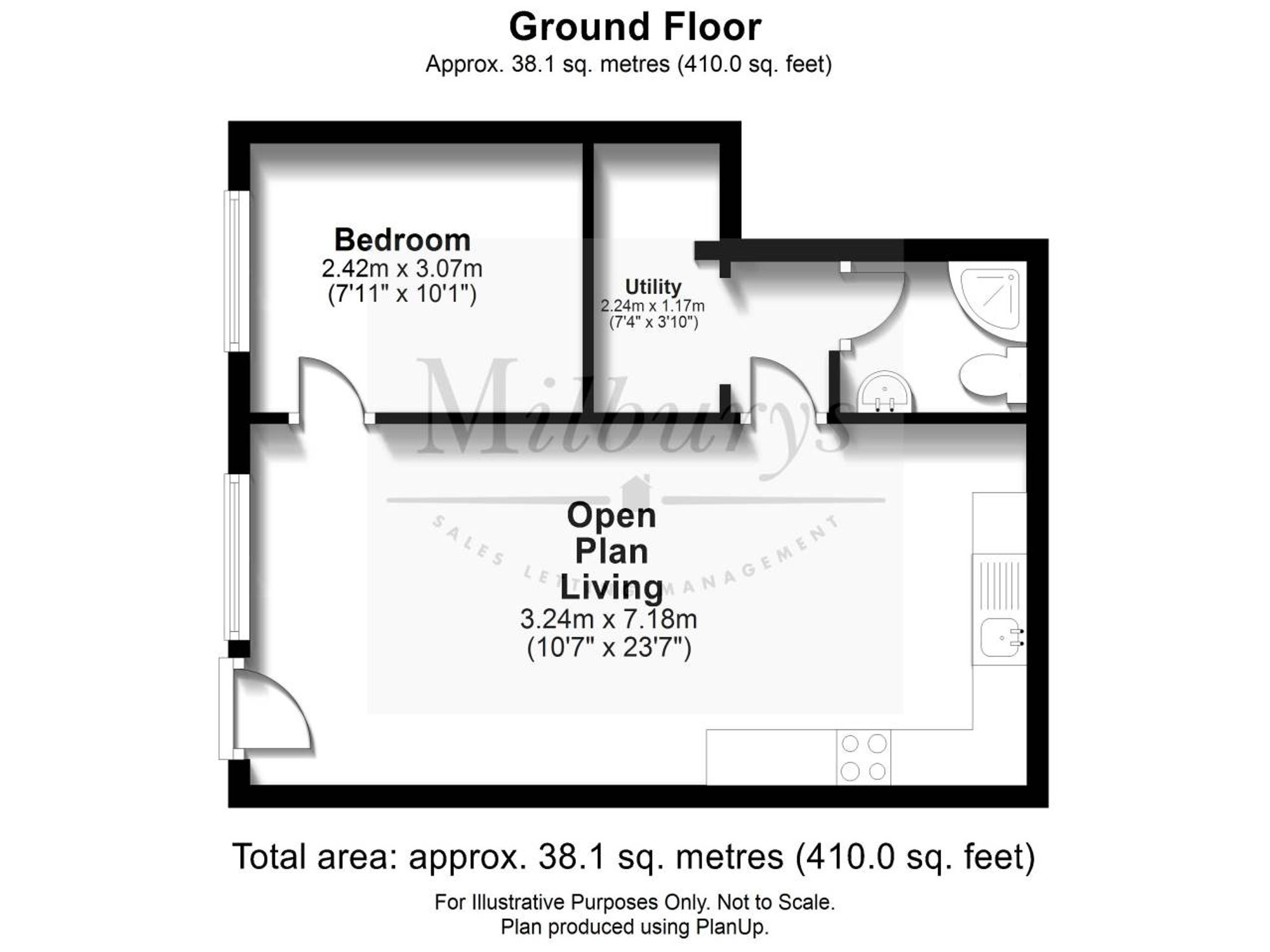 Flat 2, 40 Long Street, Dursley floorplan