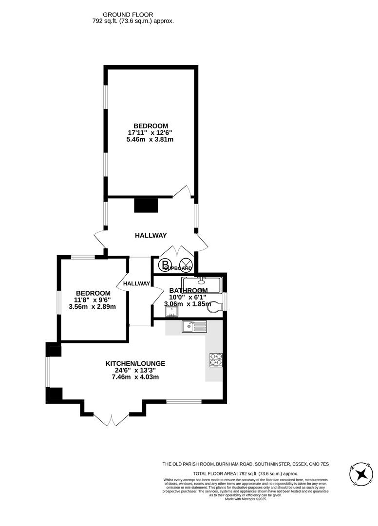 The Old Parish Room, Burnham Road, Southminster floorplan