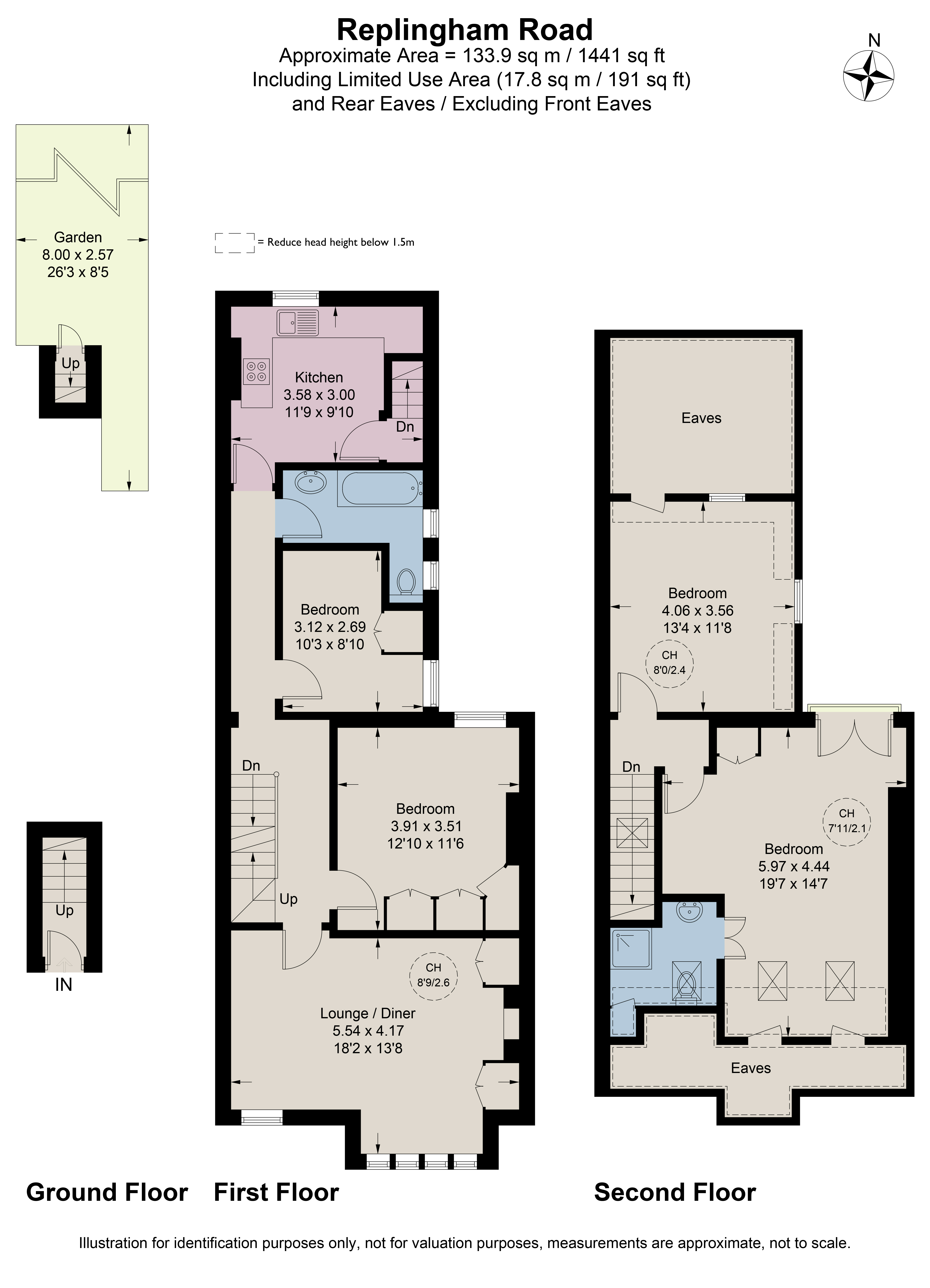 103, Replingham Road, London floorplan