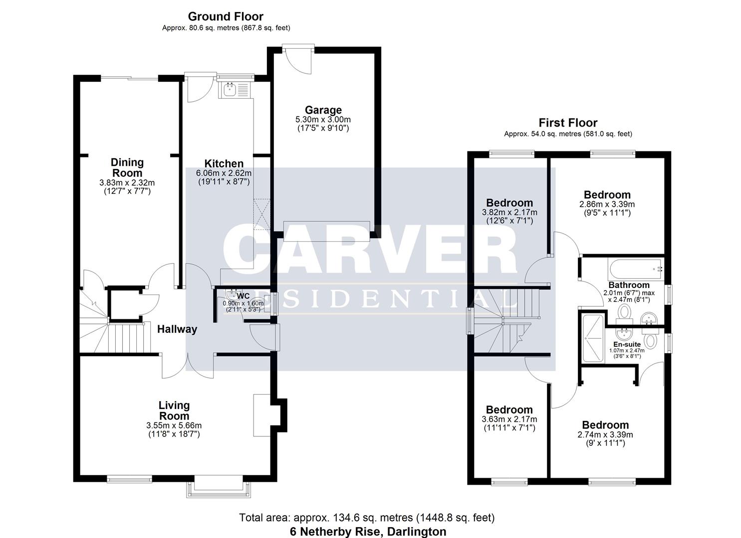 6, Netherby Rise, Darlington floorplan