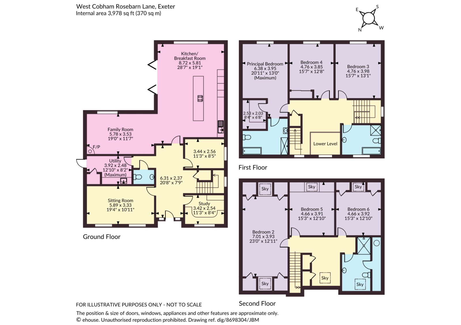 West Cobham,, Rosebarn Lane, Exeter floorplan