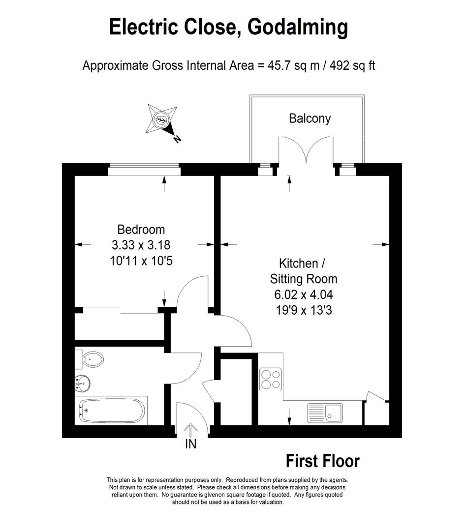 Flat 8, St Pauls House, 34 Electric Close, Godalming floorplan