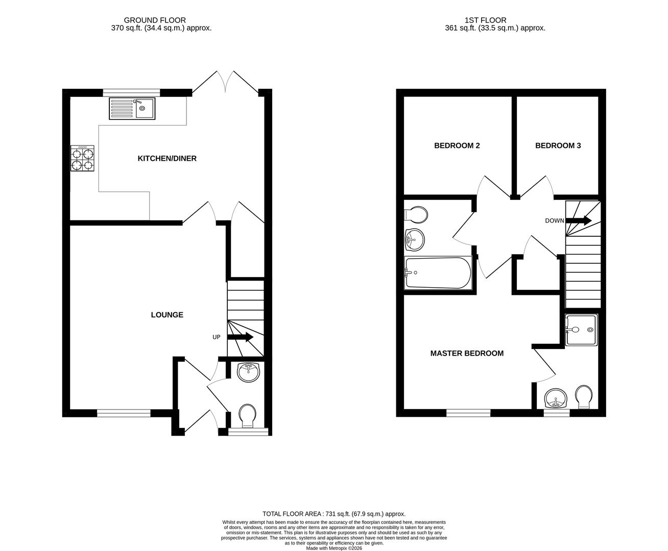 62, Wagtail Walk, Axminster floorplan
