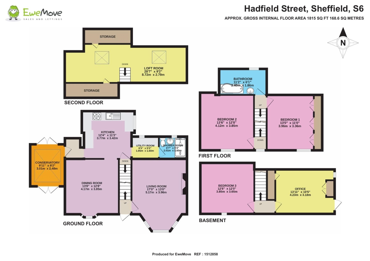 100, Hadfield Street, Sheffield floorplan