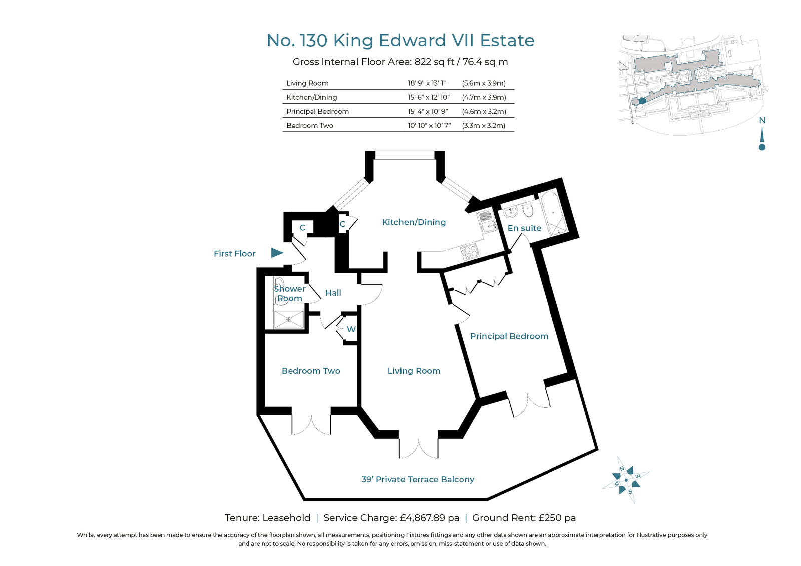 King Edward VII Apartments,130, Kings Drive, Midhurst floorplan