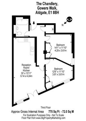 2 Bedrooms Flat to rent in 40 Gowers Walk, London E1