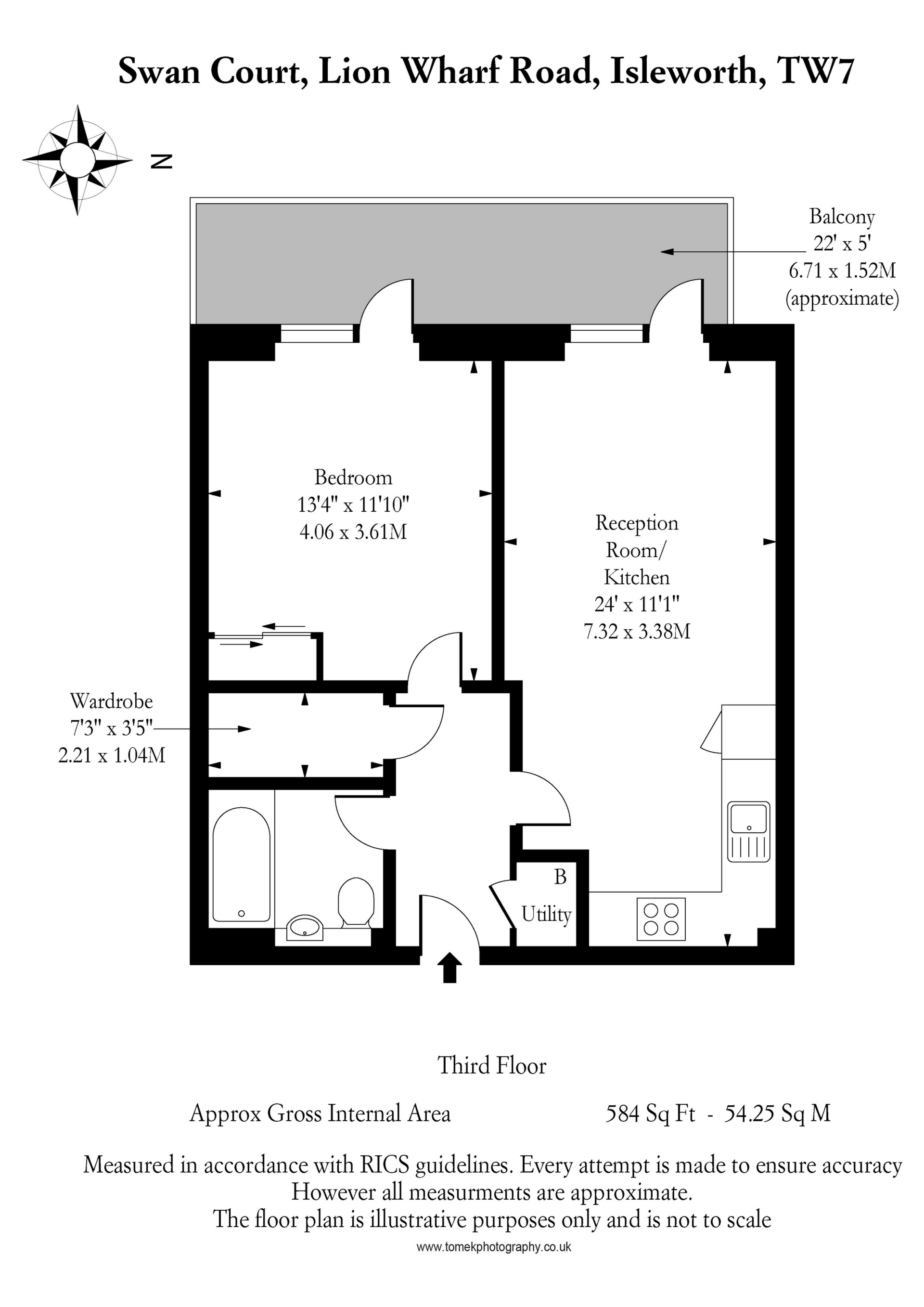 64 Swan Court, Lion Wharf, Isleworth floorplan
