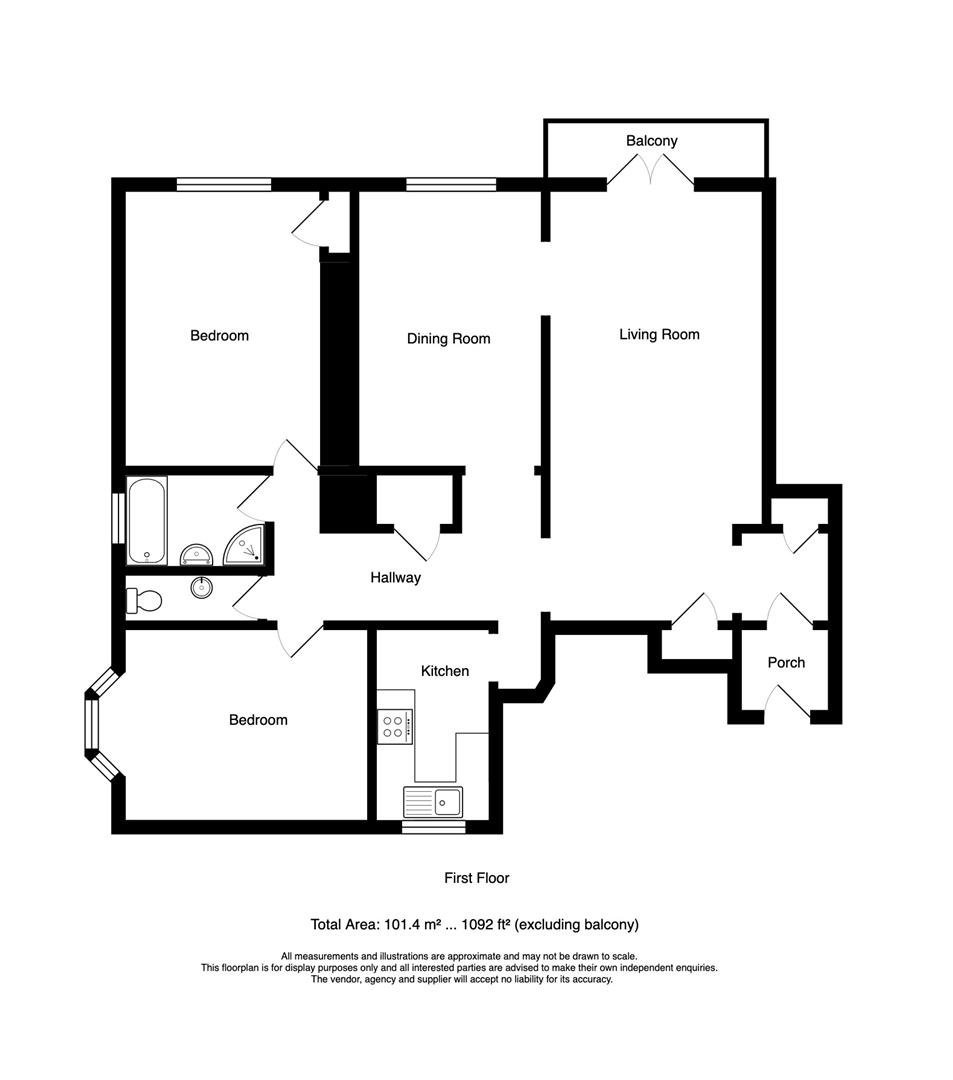 52, Stoneygate Court, Leicester floorplan