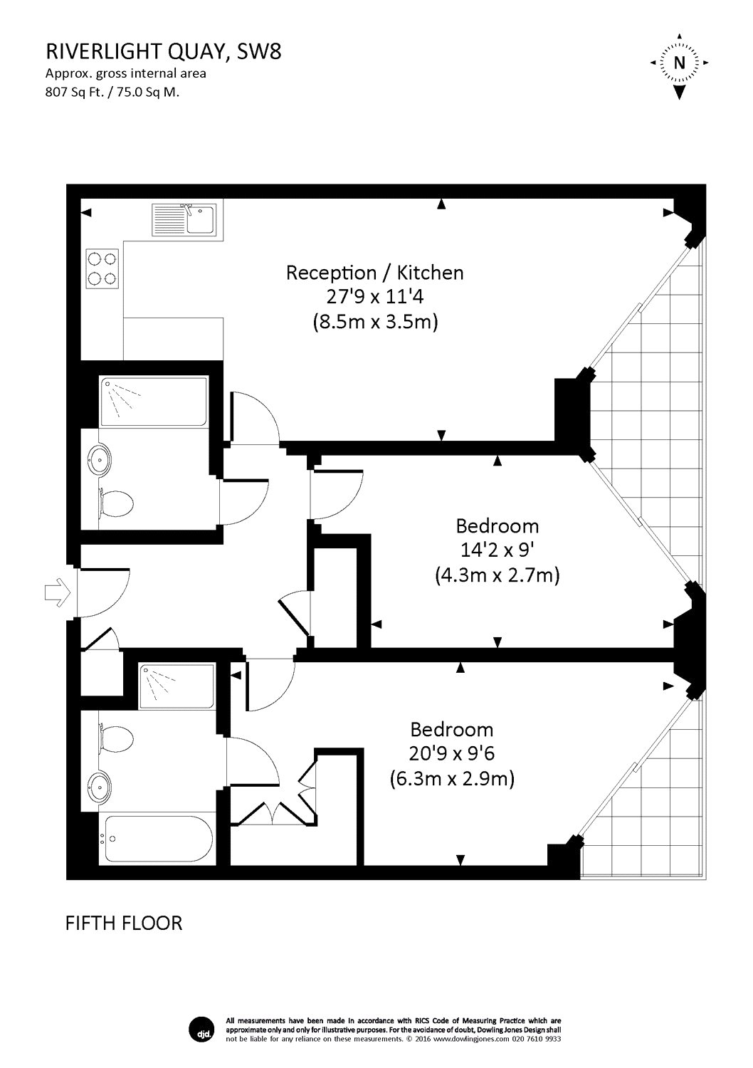 2 Bedrooms Flat for sale in Riverlight Quay, London SW11