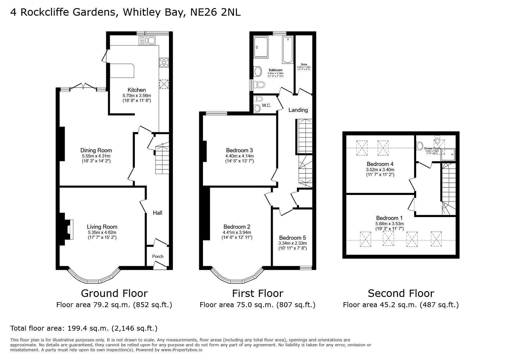 4, Rockcliffe Gardens, Whitley Bay floorplan