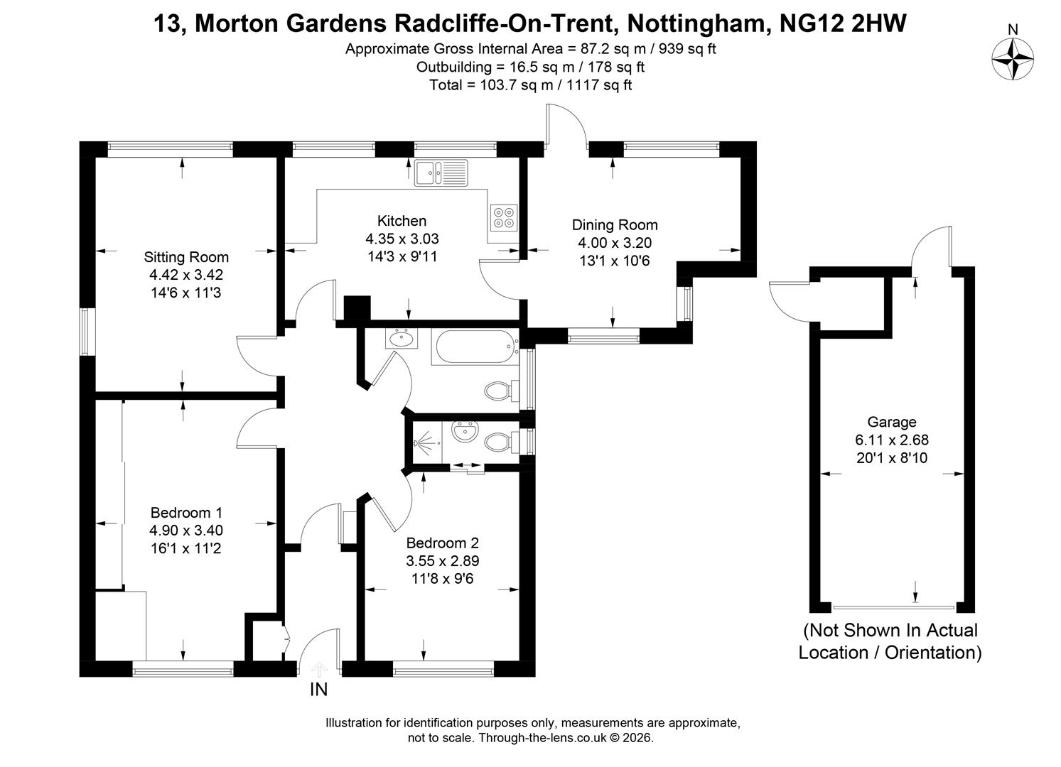 13, Morton Gardens, Nottingham floorplan