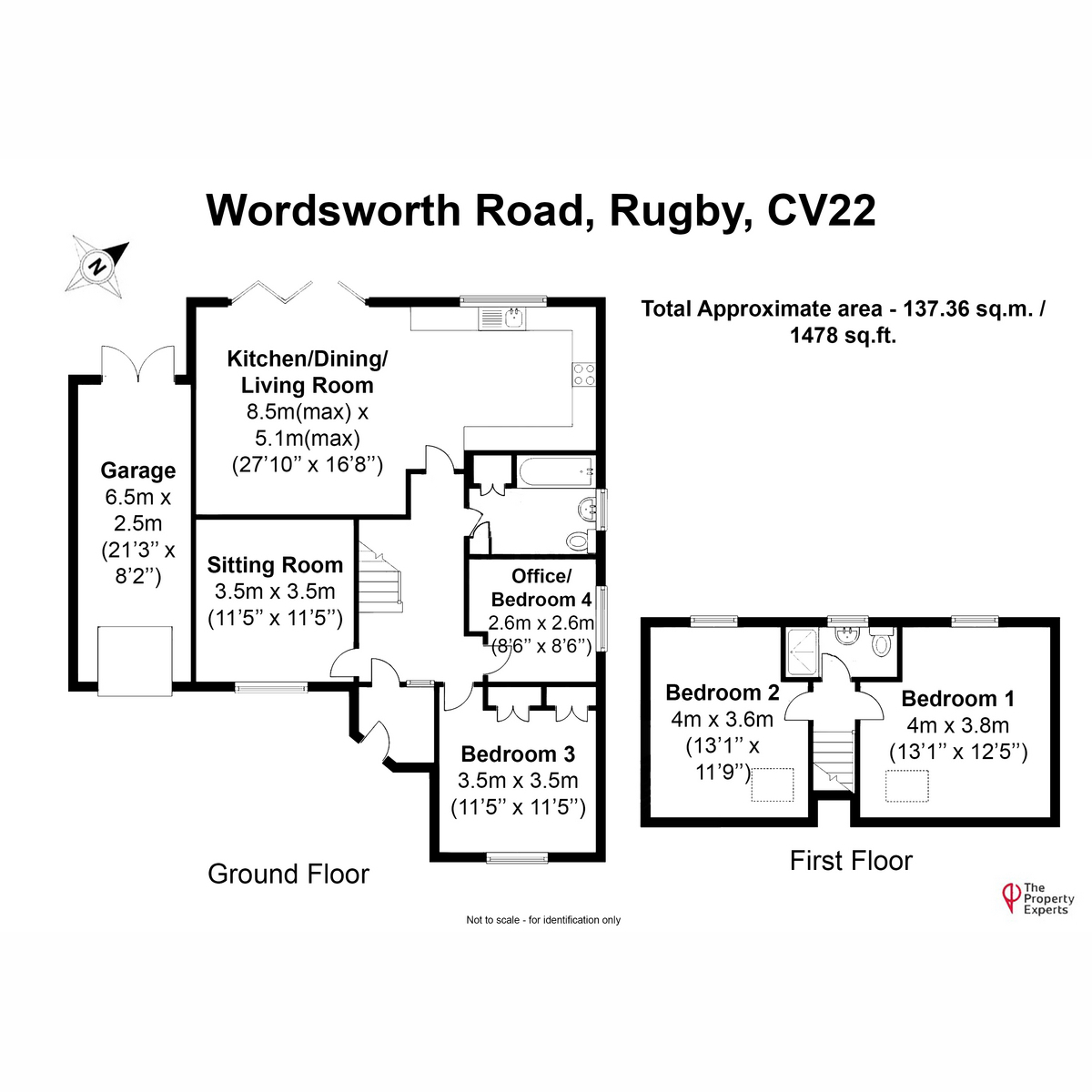 34, Wordsworth Road, Rugby floorplan