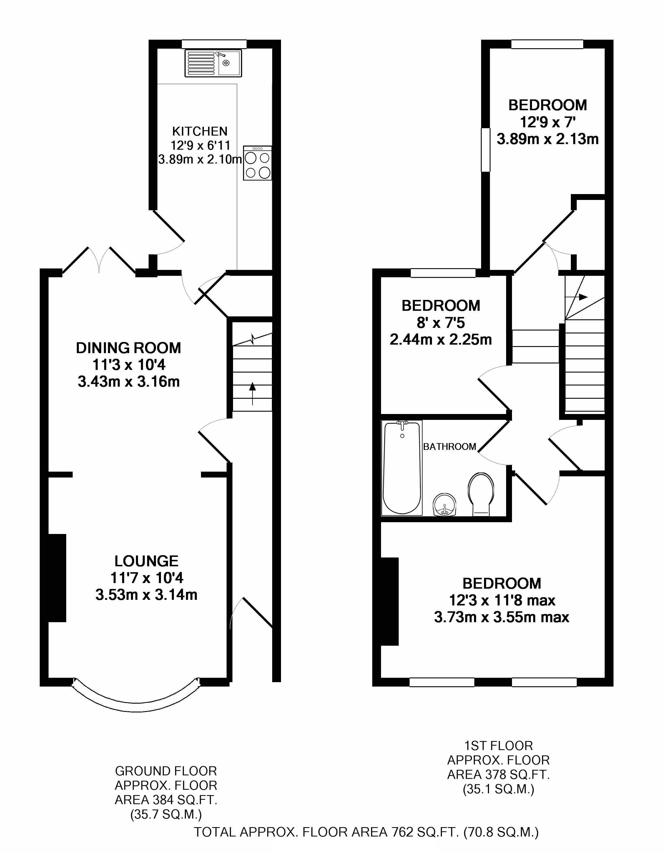 3 Bedrooms Terraced house for sale in Greatness Road, Sevenoaks TN14