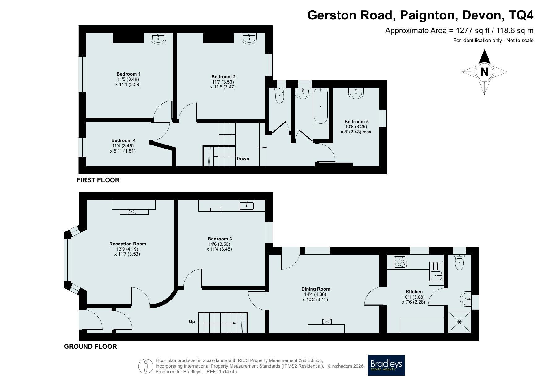 14 Gerston Road, Paignton Devon, Devon floorplan