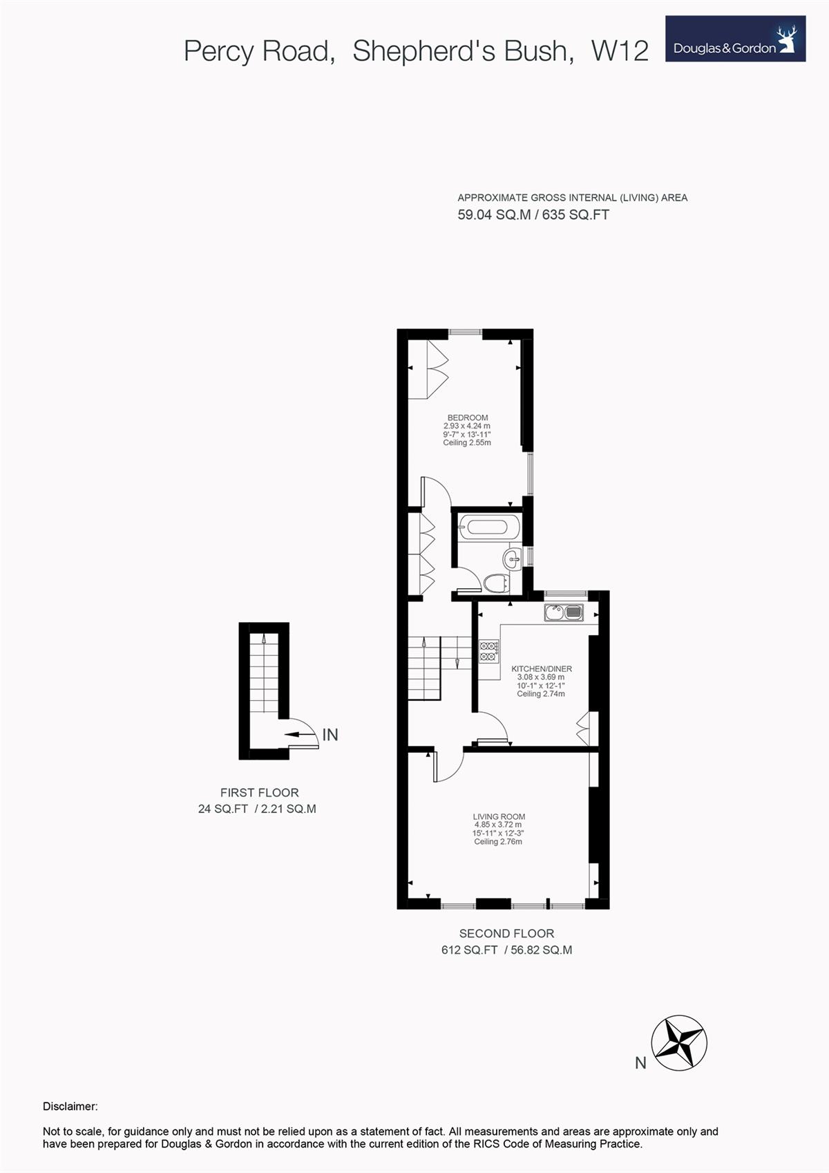 1 Bedrooms Flat to rent in Percy Road, London W12