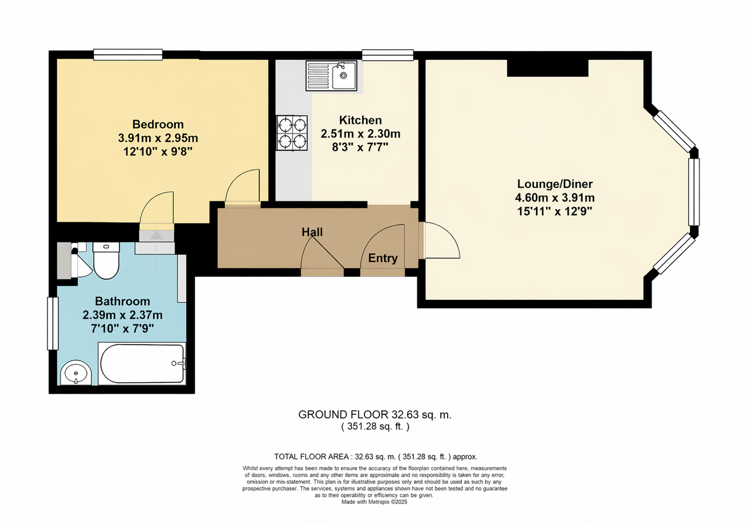 Flat 3 Kathleen Court, 28-30, Ethelbert Road, Margate floorplan
