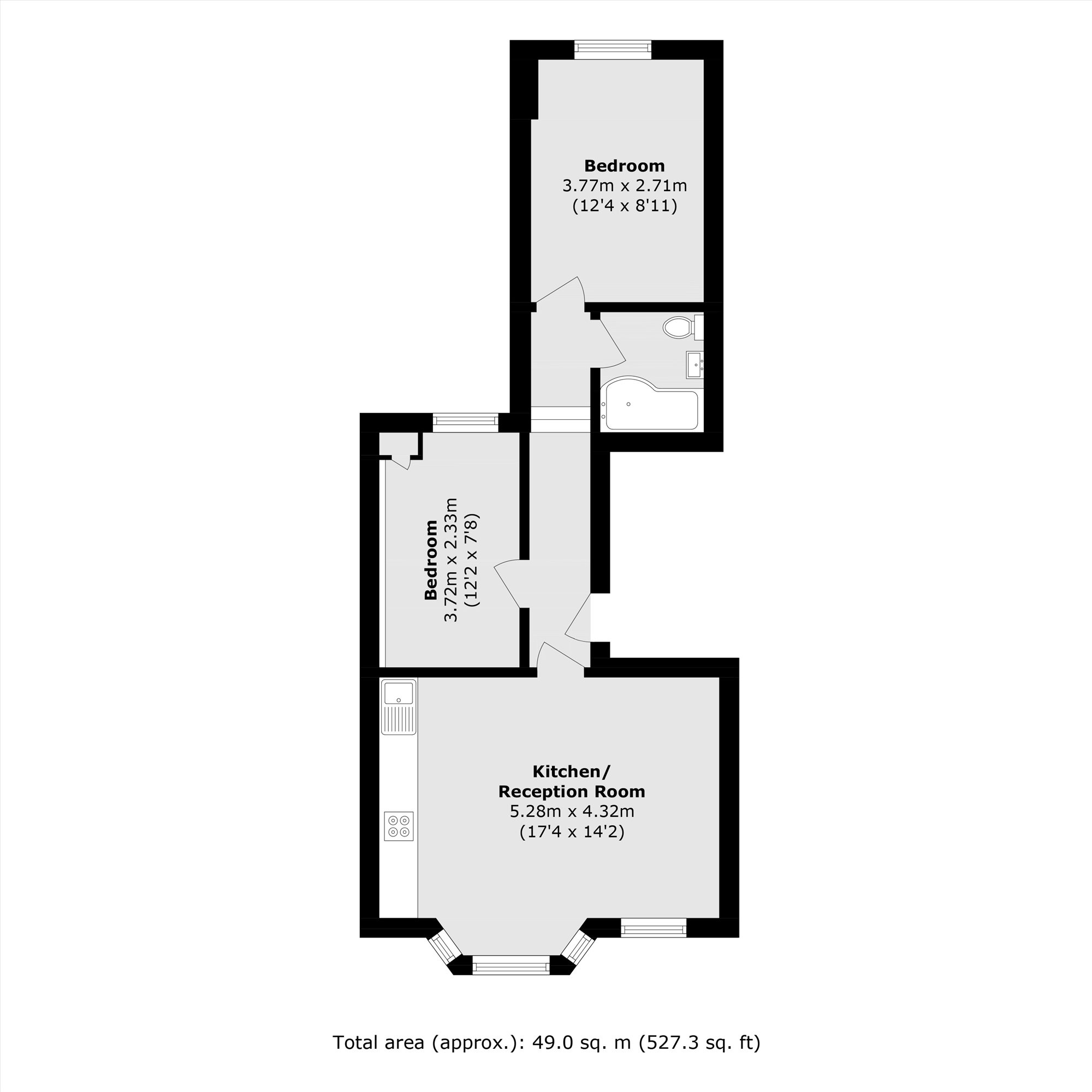 Flat B, 14, Ryecroft Road, London floorplan