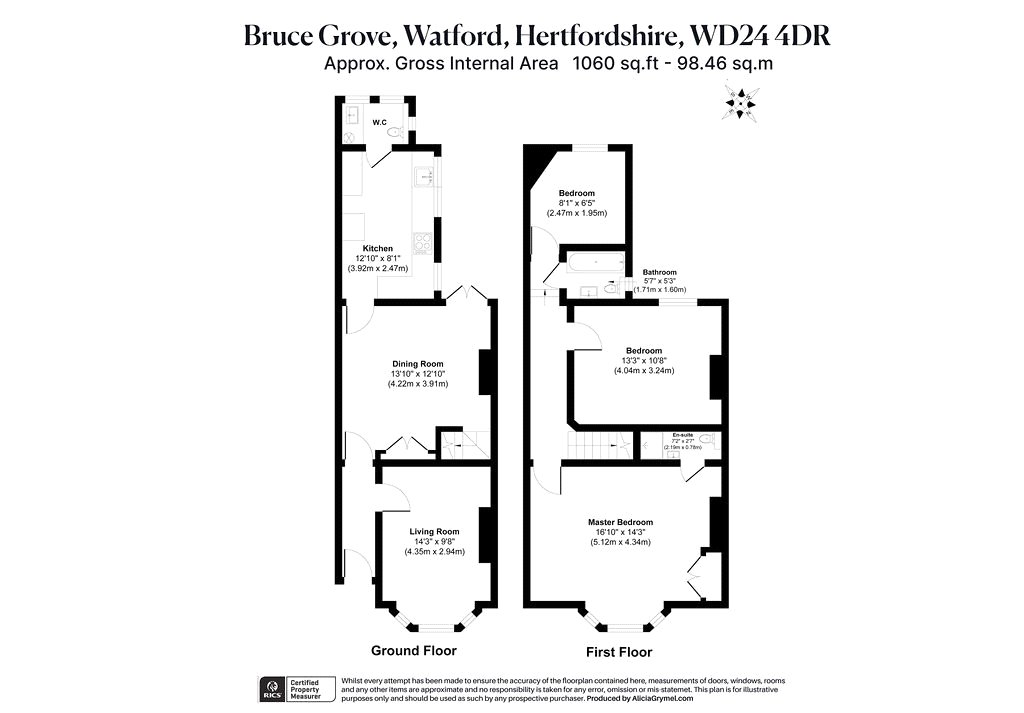14, Bruce Grove, Hertfordshire floorplan