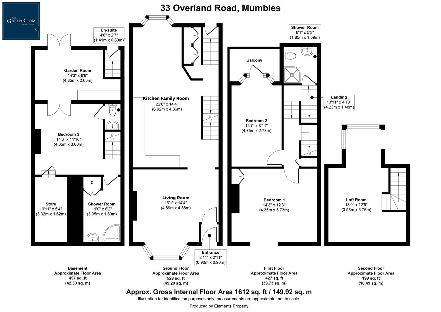 33, Overland Road, Swansea floorplan