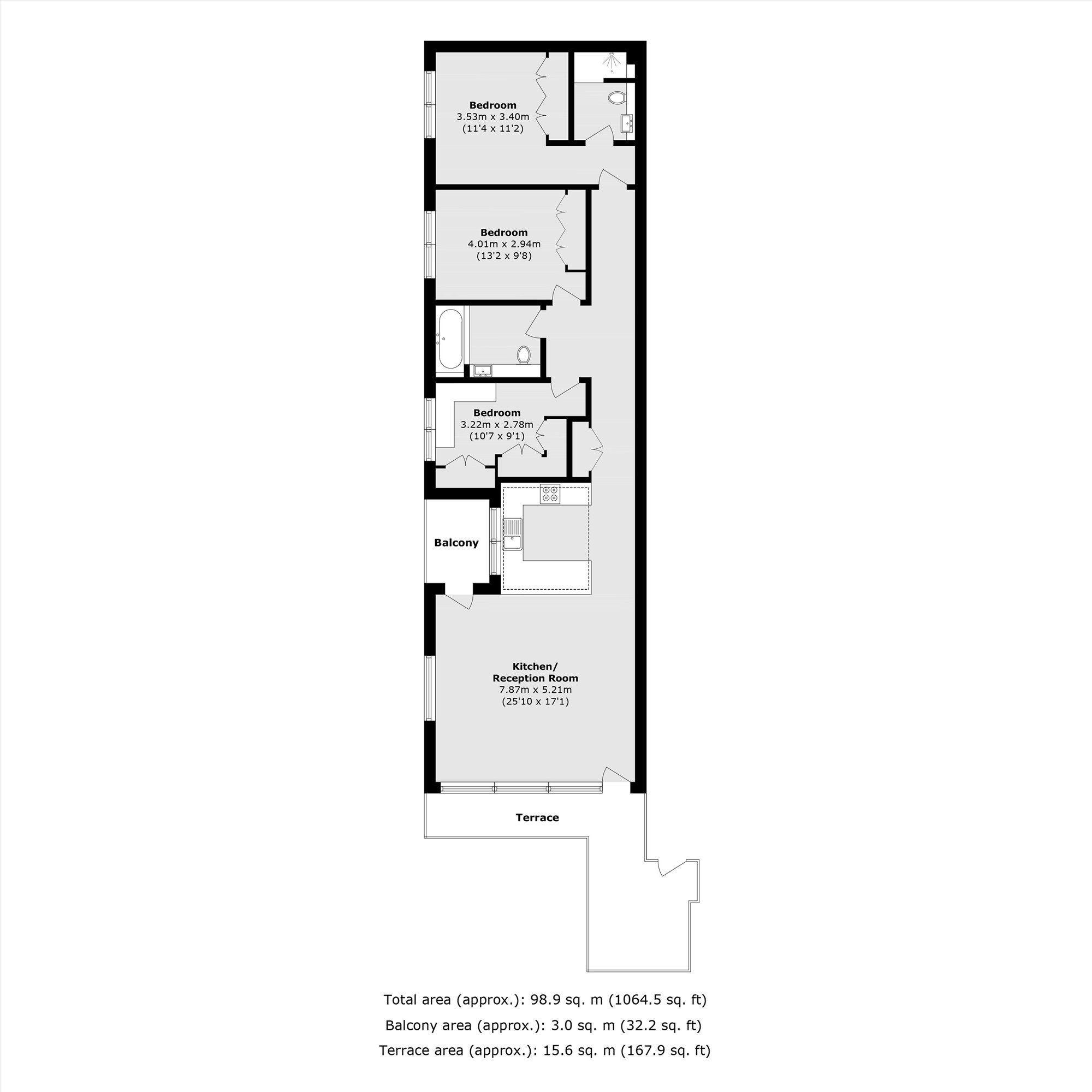 Apartment 8, 45, Holmes Road, London floorplan