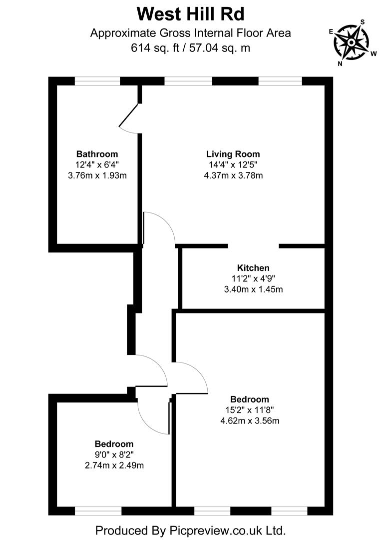 Flat 4, 13, West Hill Road, St Leonards-On-Sea floorplan