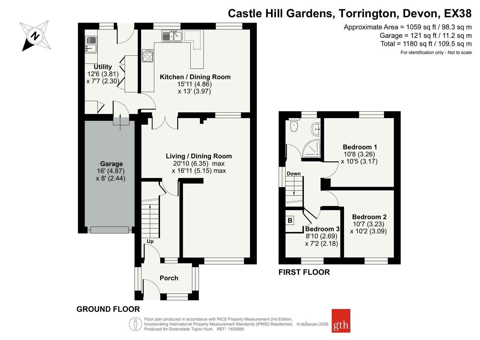 41, Castle Hill Gardens, Devon floorplan