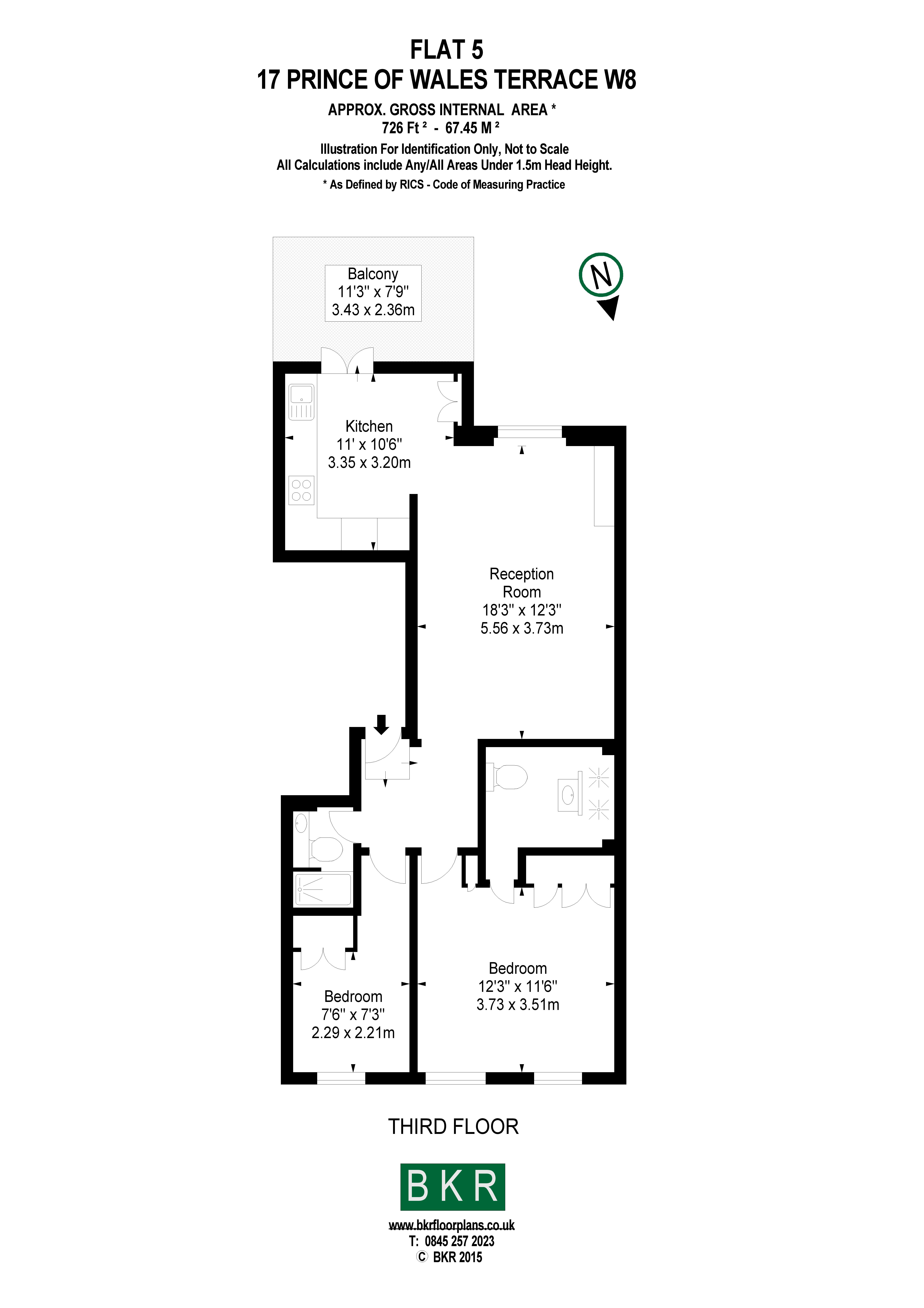 2 Bedrooms Flat to rent in Princes Of Wales Terrace, Kensington W8