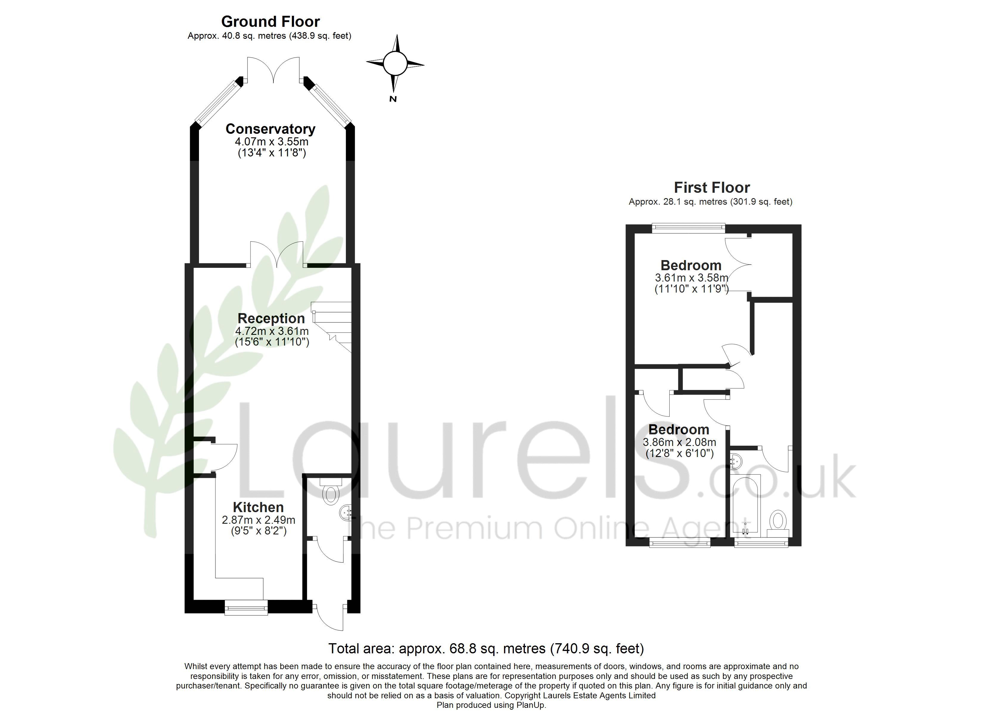 2 Bedrooms Terraced house for sale in De Burgh Gardens, Tadworth KT20