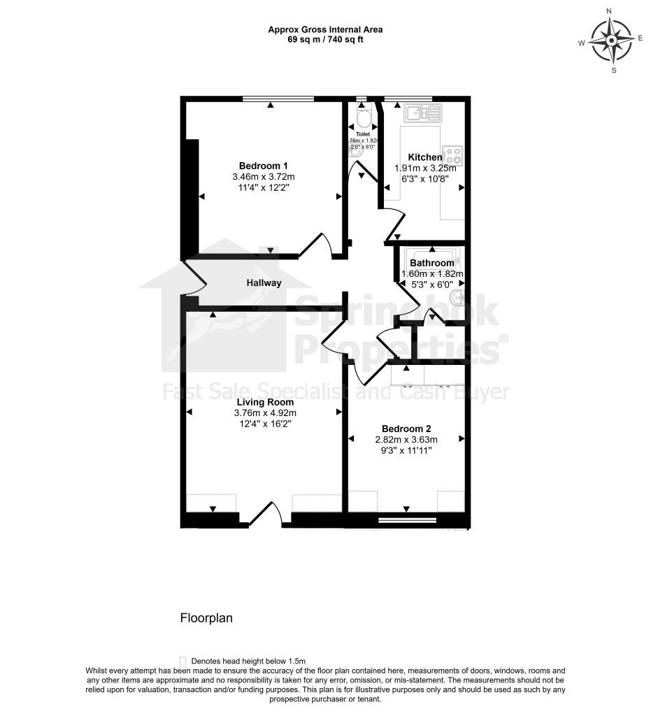 Flat 9, Moreton Court 40-41, St. Leonards-on-sea floorplan