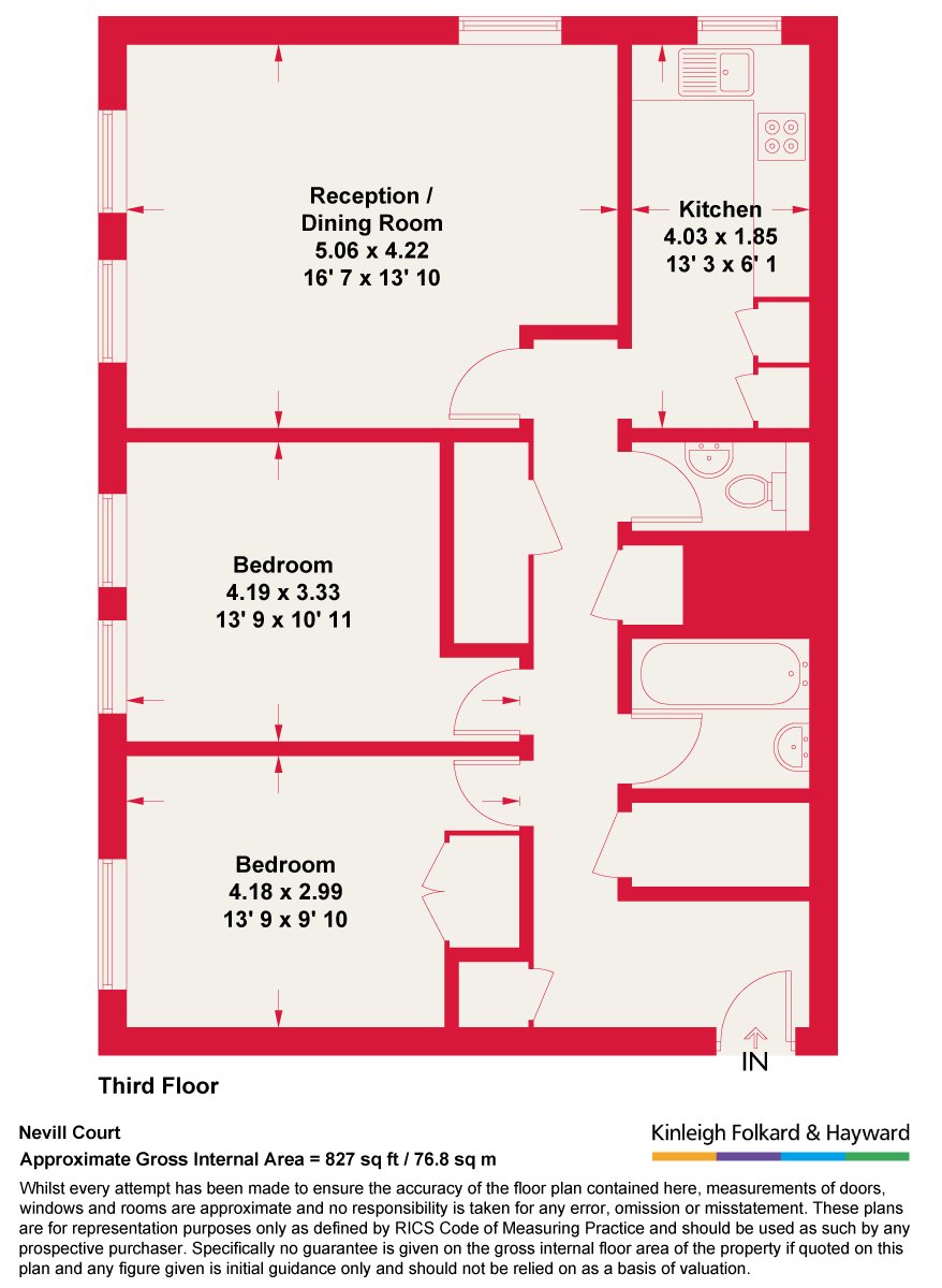 Flat 12, Nevill Court,, Edith Terrace, London floorplan
