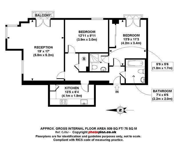 155, 9 Albert Embankment, London floorplan