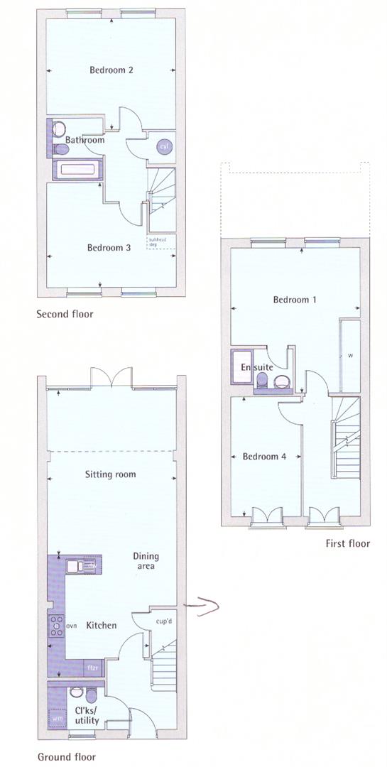 4 Bedrooms Town house for sale in Limestone Grove, Houghton Regis, Dunstable LU5