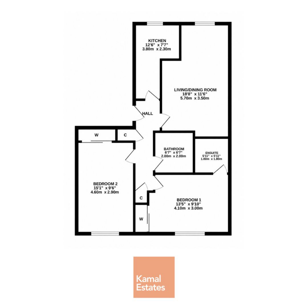 5, Coopers Well Street, Glasgow, G11 6 floorplan
