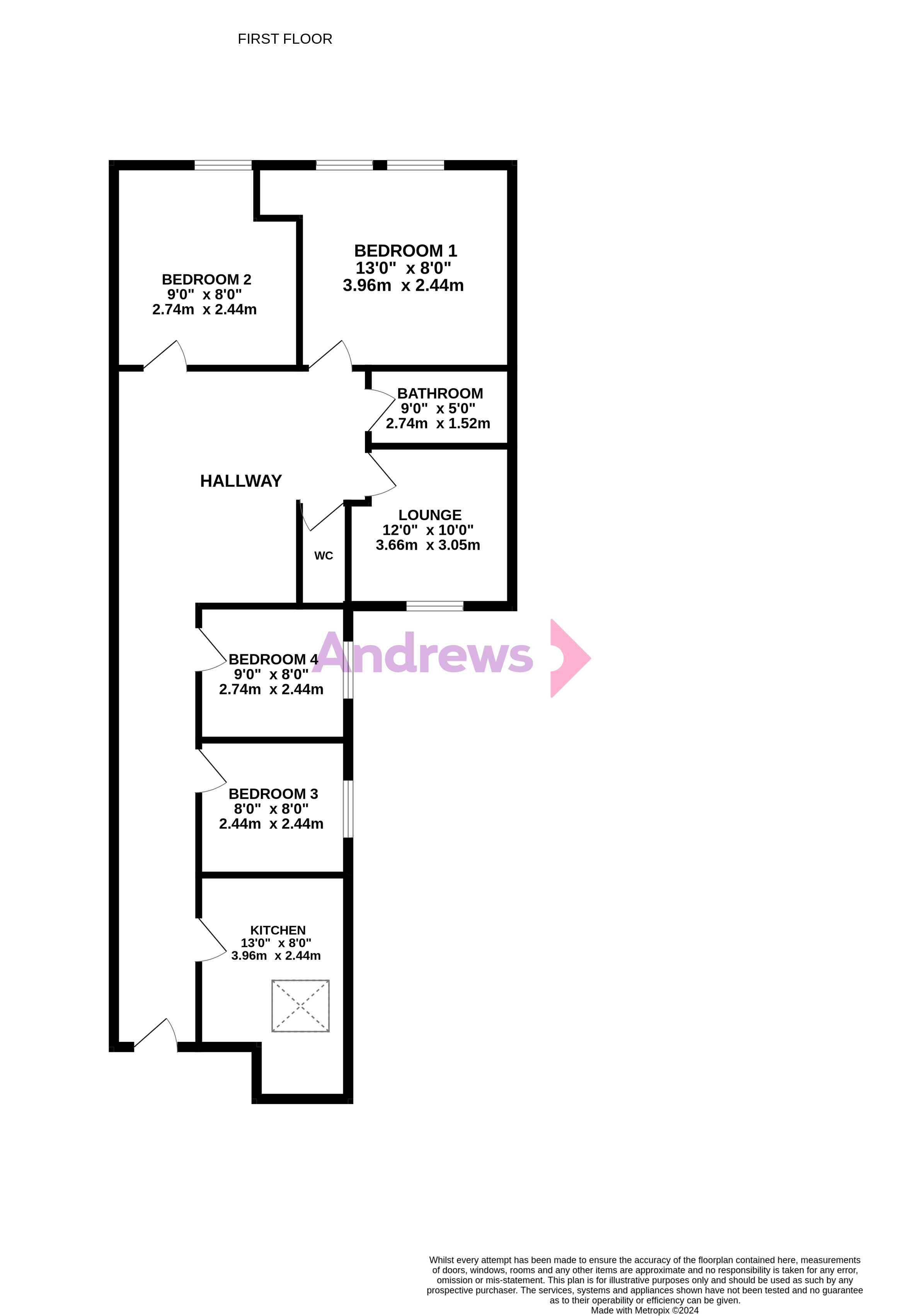 First Floor Flat, 283A, Gloucester Road, Bristol floorplan