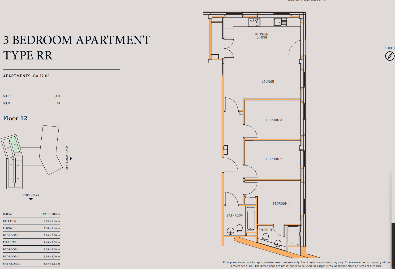Furness Quay, Grapnel Apartments, Salford, Manchester floorplan