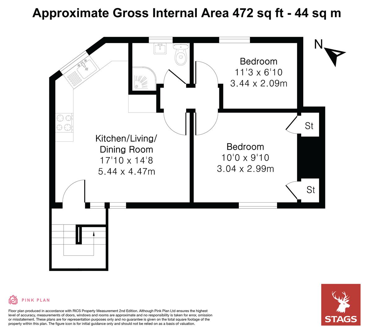 2 Bakehouse Flats, 22a Fore Street, Port Isaac floorplan