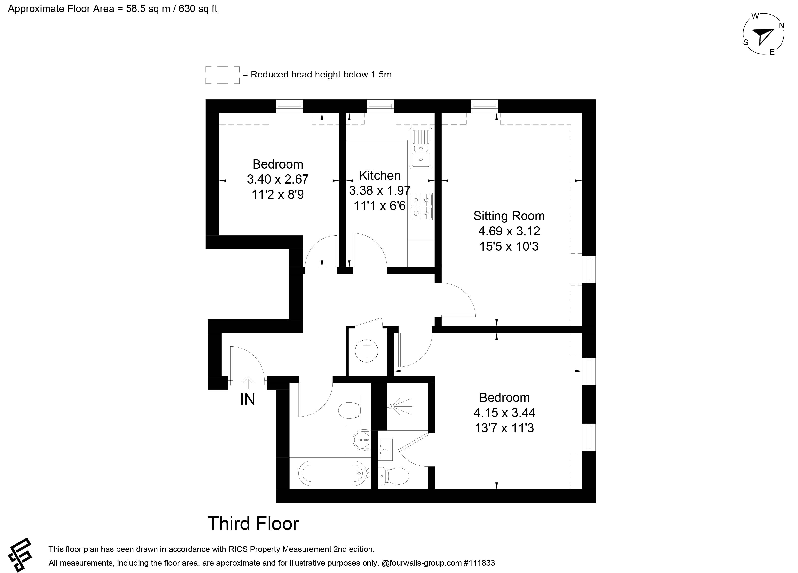 9, Wren House, 2b High Street, Hampton Wick floorplan