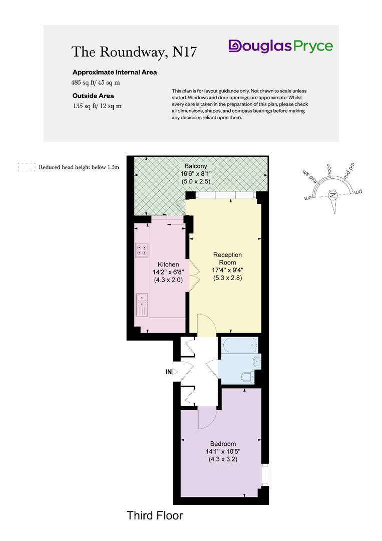 Flat 15, 1, The Roundway, London floorplan