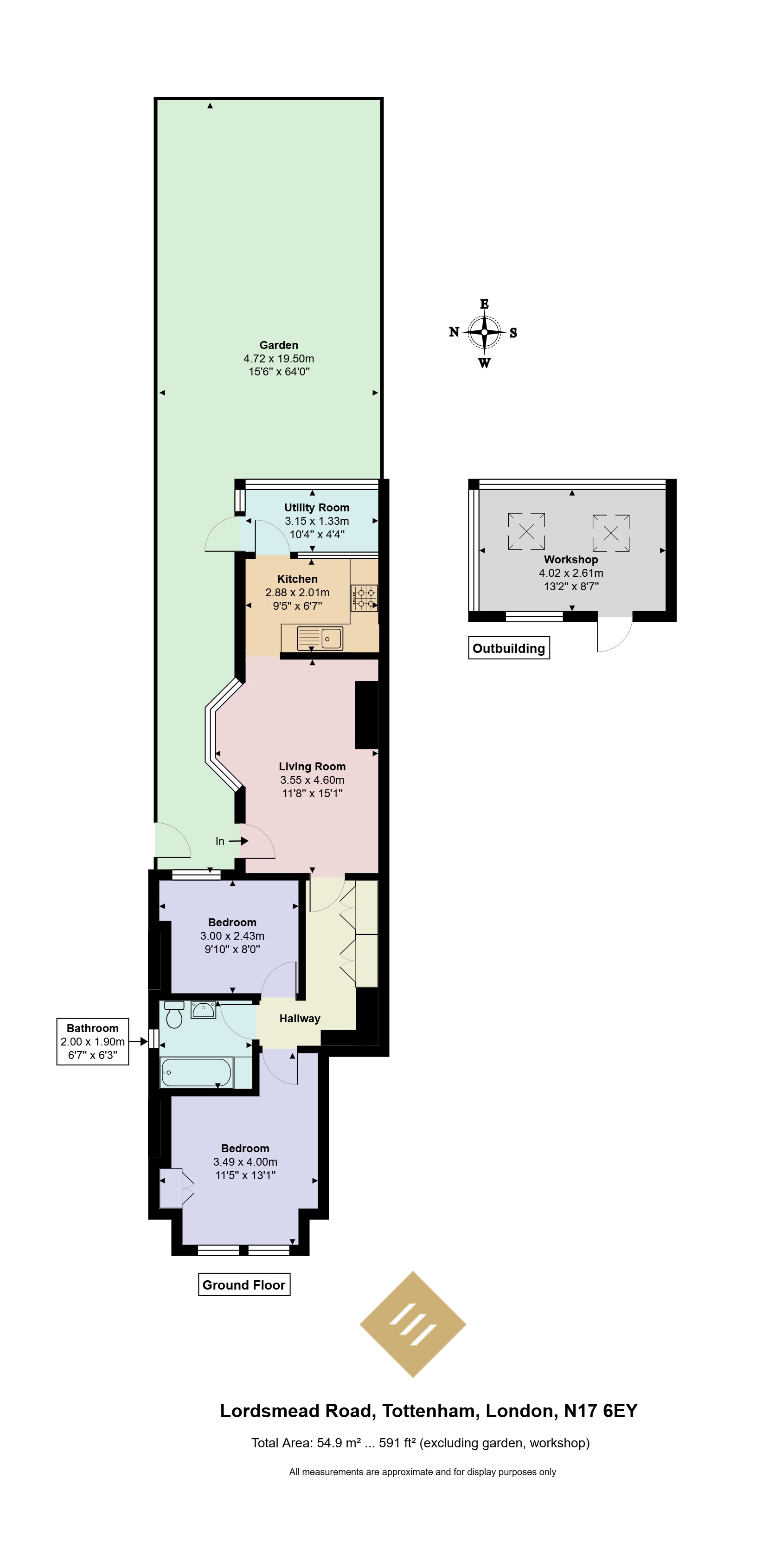 Ground Floor Flat, 44, Lordsmead Road, London floorplan